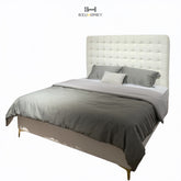 sk109 white high backrest bed side